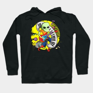 Cool Electric Guitar Playing Zombie Hoodie